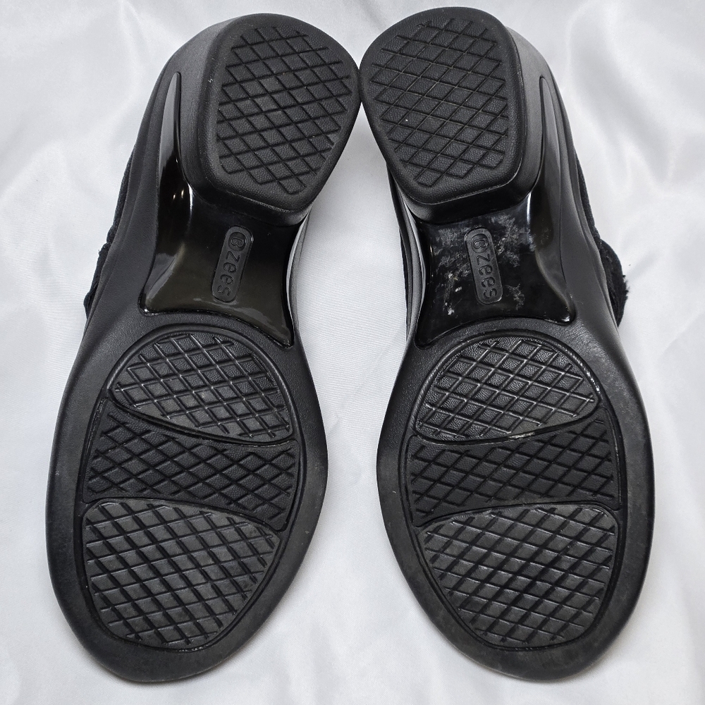 Bzees Enlighten Everyday Black Textured Slip On Booties Shooties Size 8.5 - Picture 10 of 14